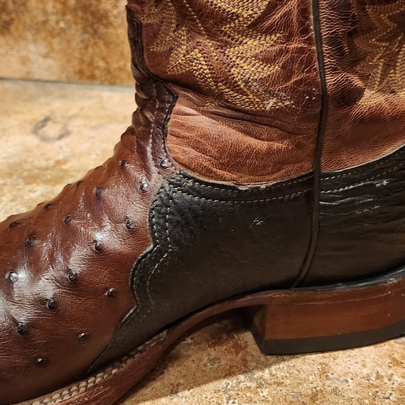 SOLD!!! Tony Lama Ostrich Boots - 10B - Picture 10 of 12